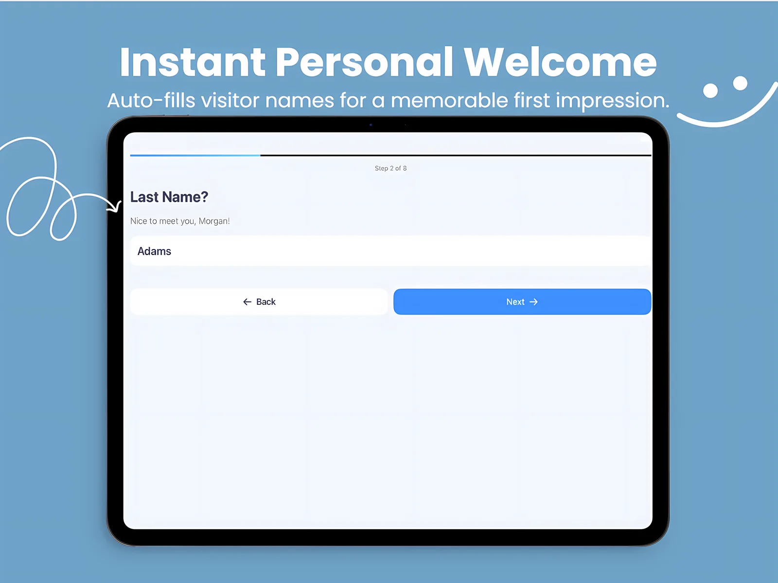 iPad Sign In Form